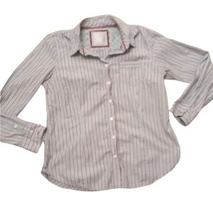 Old Navy XL Blue & Red Striped Long Sleeve Button Down Shirt